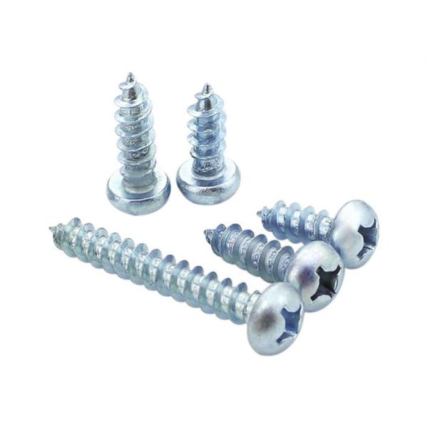 Zinc Plated Pan Head Phillips Drive Pointed Screws Phillips Drive Round Head Tapping Screws