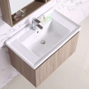 Cheap Mirrored Solid Wood Bathroom Cabinets Wall Hung Vanity Units wholesale