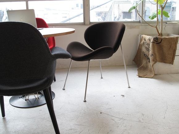 Fireproof Orange Slice Chair , Living Furniture Dining Pierre Paulin Chair