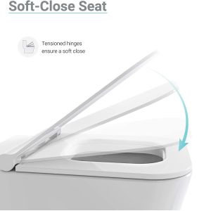 Adjustable Height Rimless Flushing Wall Hung Toilet Bowl Glossy White