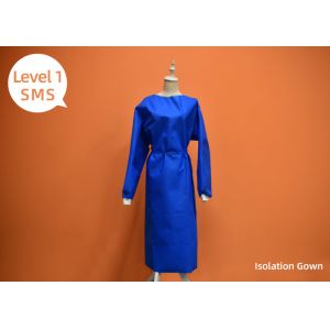 Elastic Cuff Disposable Isolation Gowns With Ties Level 1 CE Certified