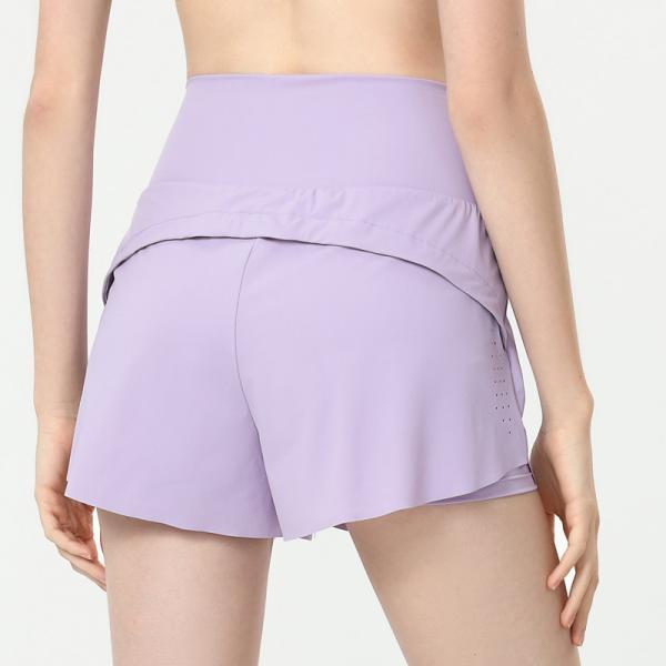 Oem Factory Manufacturer Custom Logo High Waist Elastic Waist Fast Dry Fitness Anti-emptied Loose Shorts