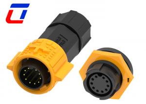 Cheap Industrial 10Pin Waterproof Data Connector , Plastic Male Female Connector wholesale