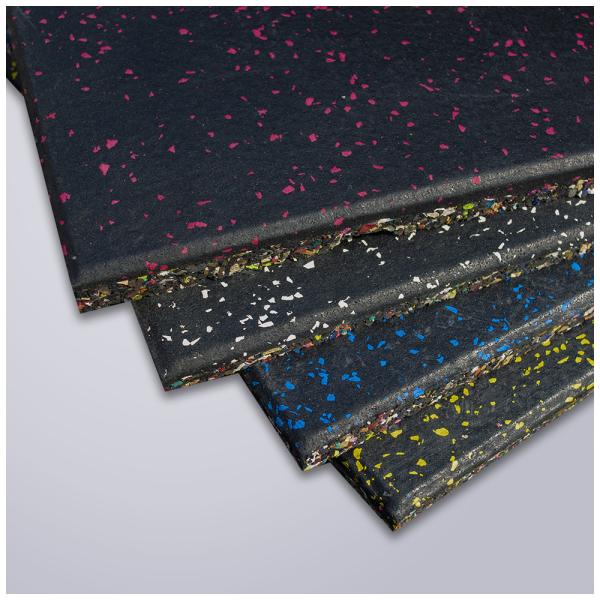 Green gym rubber flooring tiles measuring 1000*1000mm