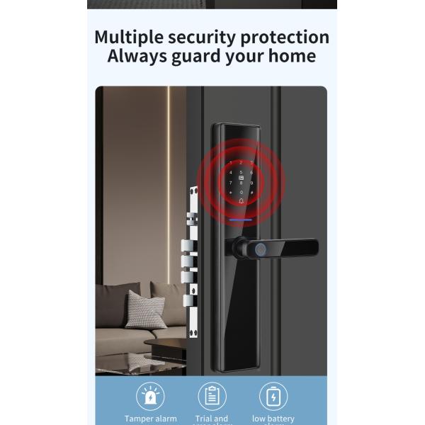 Tuya Wifi TTlock Smart Fingerprint Lock Bloqueio Fingerprint Entry Door Lock
