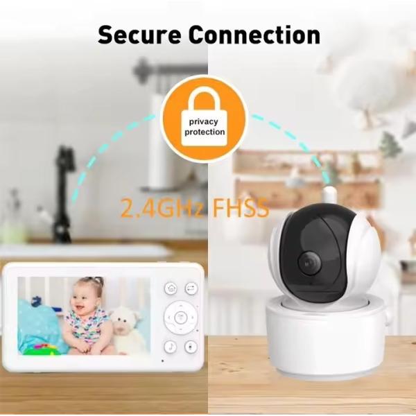 1000 Feet Wireless Range Video Baby Monitor with Camera Voice Detection Alarm Mode and 3600mAh Rechargeable Battery