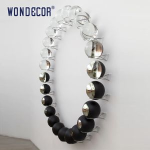 China Smooth Texture Metal Wall Art Sculpture Customized Contemporary Ball on sale