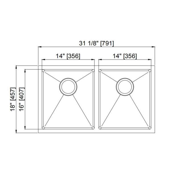 Anti Rust Stainless SUS3O4 Undermount Double Kitchen Sink Quick Delivery