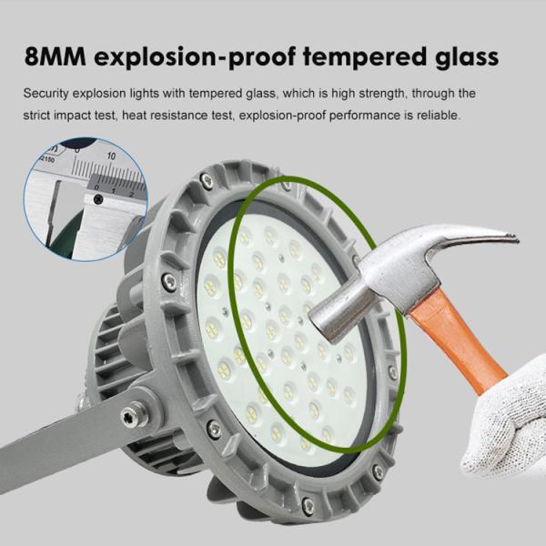 80Ra 240W Explosion Proof High Bay Light Fixture Parapet Mounted