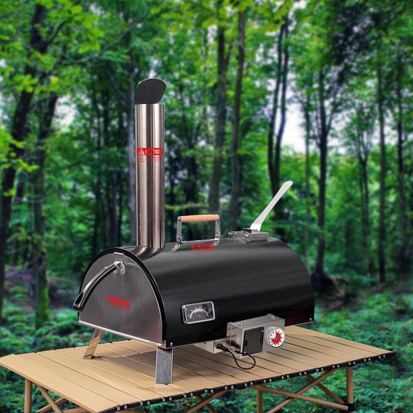 Semicircular Pizza Oven 12" Pizza Stone Wood Pellet Fired Outdoor Pizza Oven