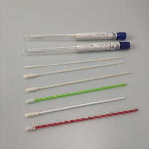 China Cotton Rayon Head Specimen Collection Swabs With Tube Femal Oral Samples on sale