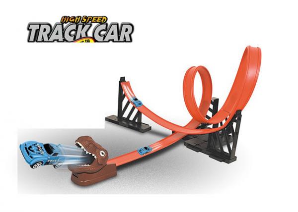 Quality 25 " Dinosaur Car Track Toys For Kids 2 Big Loops , Slot Car Race Track Sets for sale