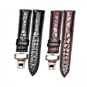 Cheap Genuine Tue Crocodile Leather Watch Band Belt Bracelet Wristband Clock Repair Accessories Lizard Pattern for Top Luxury wholesale