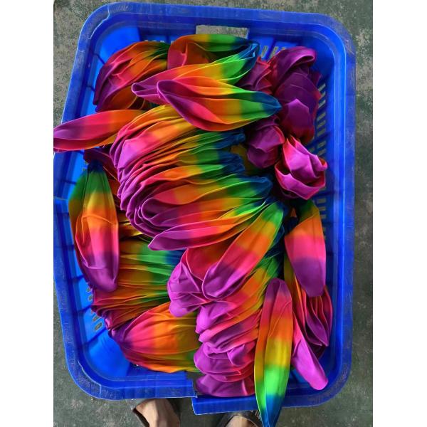 Toy Market 10" Neon Rainbow Ball with Keyring Customized LOGO