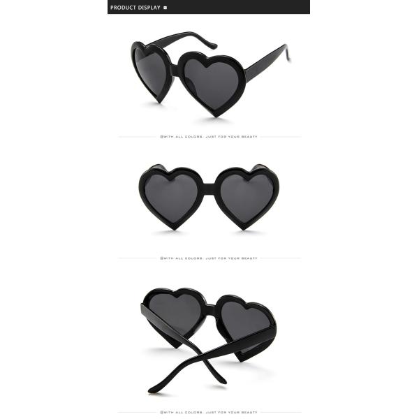 Women UV400 BSCI Love Heart Shaped Sunglasses Cat Eye Mod Vintage Style