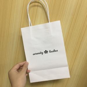 Cheap OEM Fancy White Paper Gift Bags With Handles packaging for clothes shoes wholesale