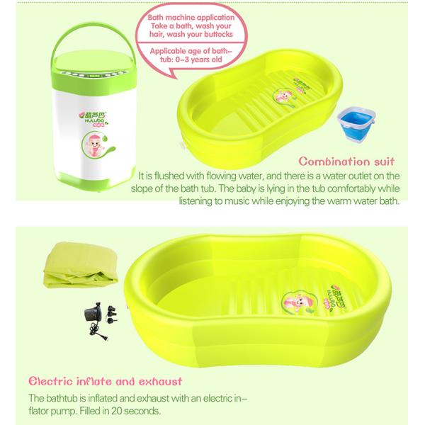 Lightweight Foldable Inflatable Baby Tubs Non Slip 20cm Height