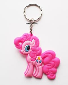 China High Quality Cartoon Design My Little Pony Pinkie Pie Rubber Keyring on sale