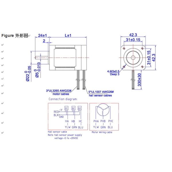 BY42BL03 78W high speed high quality electric motor