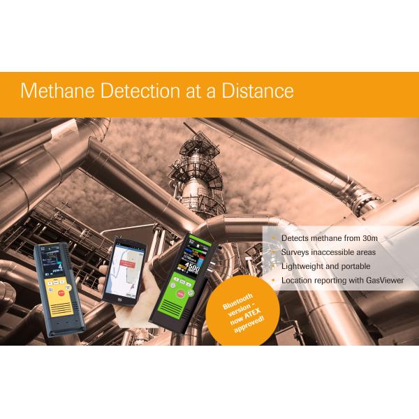 IP54 Mini Handheld Laser Methane Detector 32A GPS ATEX Location Tracking Bluetooth