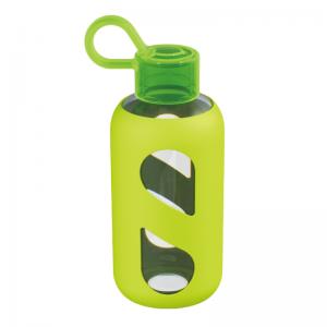 Cheap Reusable Glass Silicone Water Bottle / Tritan Sports Water Bottle Wtih Silicone Sleeve wholesale