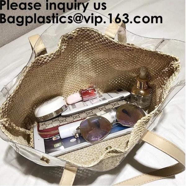 Fashion Neoprene Shopping Beach Tote Bag, Custom Waterproof Outdoor Beach Bean Bag, Promotional Clear Beach Bag