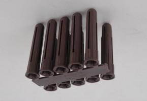 China HDPE Plastic Brown Screw Plugs Drill Dia. 7mm wall plug Anchor on sale