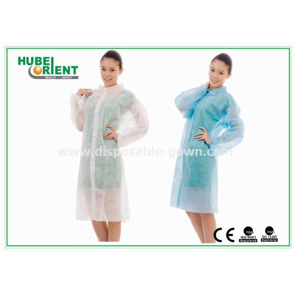 PP MP TVK Disposable Laboratory Coats With Shirt Collar