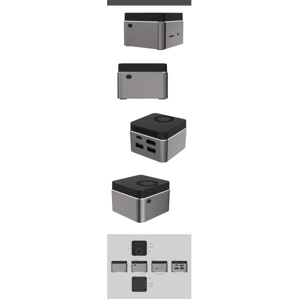 Type - C 12V2A Adapter Intel Celeron Mini PC AC3-N4100 Supports M.2 2242 SSD