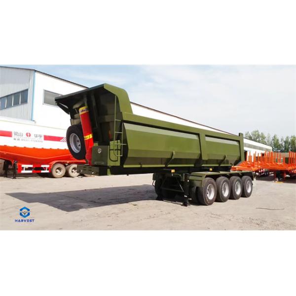 4 Axles 80 Ton U-shaped Dump Trailer with Tubeless Tyres for Sale in Guyana