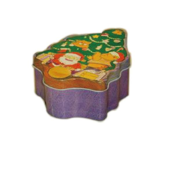 Tree Shaped Gift Tin Can Food Grade Material , Tin Christmas Ornaments
