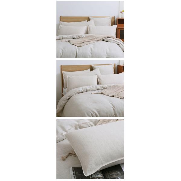 Cloud Mink Velvet Fabric Queen Size Duvet Cover Set for Organic Flax Linen Bedding