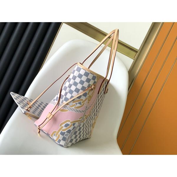 Tahiti Limited Custom Branded Bags Checkered Louis Vuitton Neverfull MM
