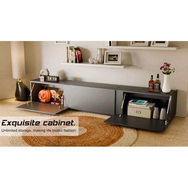 Telescopic Laser TV Cabinet with Motorized Function and Solid Oak Finish Compatible Most UST Projector