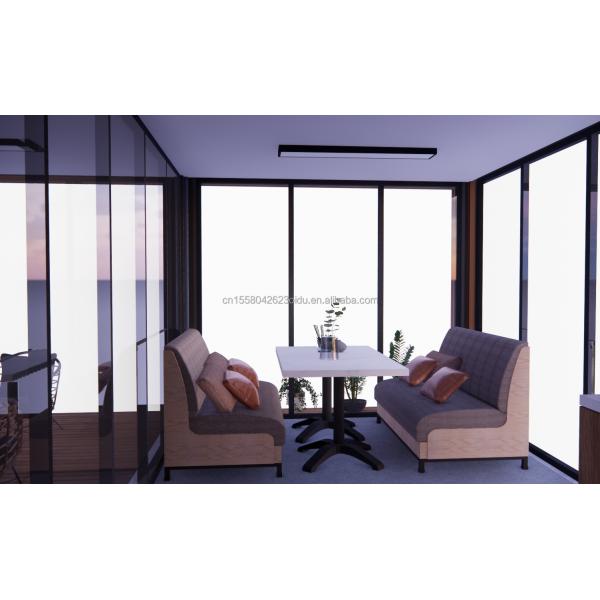 2 Bedrooms Prefabricated Tiny Home Made of Steel Material for Modern Design Wooden Residential Home in Outdoor Office