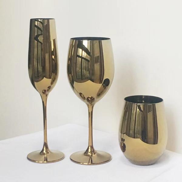 Wholesale Brilliant Gold Rim Glass Vase For Table Home Decoration Creative Wedding Party