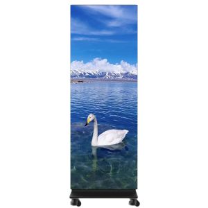 Cheap P0.9 LED Poster Display Floor Standing Foldable To Move Ultra Thin 29.5mm wholesale