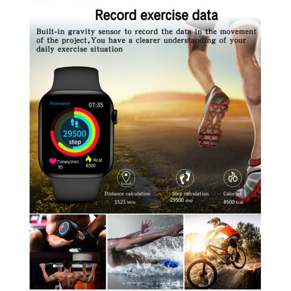 1.75 Inch Ble 3.0 Full Touch Fitness Tracker GTS Blood Pressure Smartwatch