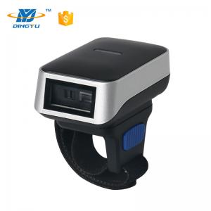 China Portable Finger Barcode Reader , Android IOS Bluetooth Ring Barcode Scanner DI9010-1D on sale