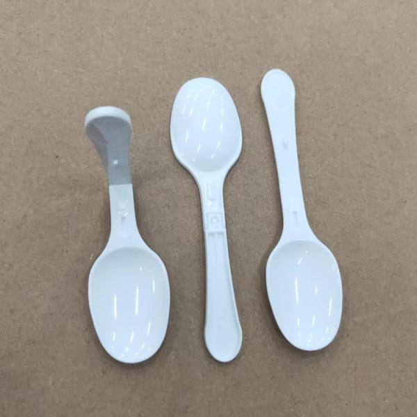 Length 21.8mm Plastic Yogurt Spoon Folding PP Transparent Ordorless for jelly