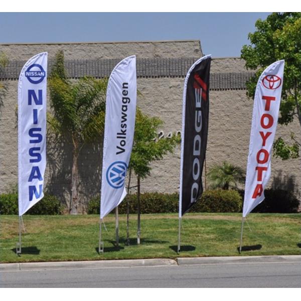 Seasonal 100% Polyester 12ft Custom Feather Flag Aluminium Fiberglass Pole