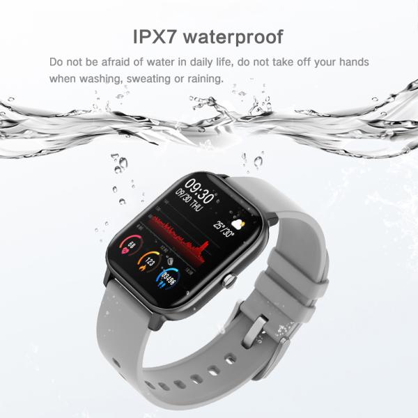 BT4.0 P8 Heart Rate Blood Pressure Oxygen Watch , Gel Band Watch For Xiaomi Phone