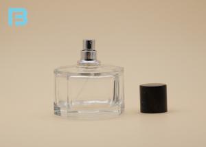 China Black Cap Cosmetic Spray Bottle , 50ml Hexagonal Perfume Bottle Heavy Wall on sale