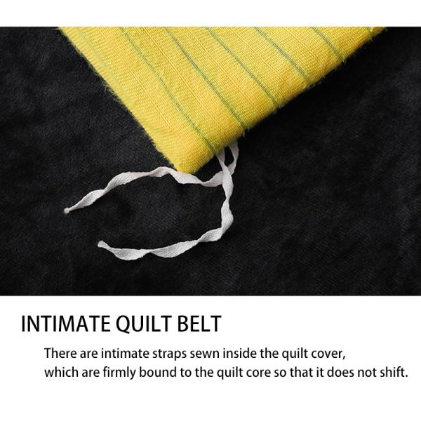 Stripes Pattern Magic Fleece Double-sided Bedding Set 4 Pieces All-Season Collections