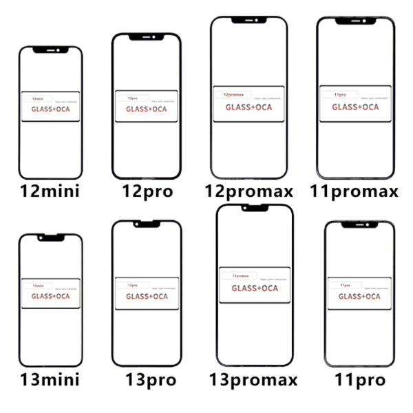 QC 100% tested Front Outer Glass 11pro Glass With OCA for iPhone Oca Glass