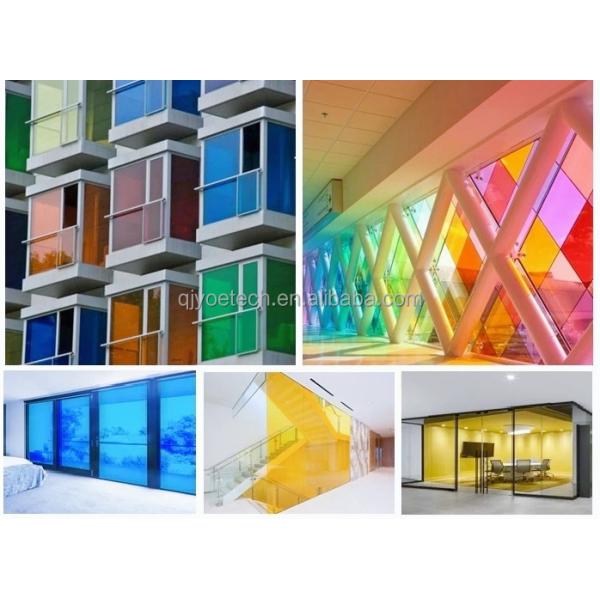 Yellow PVB Laminated Glass for Solid Structure Building Construction Kitchen Staircase