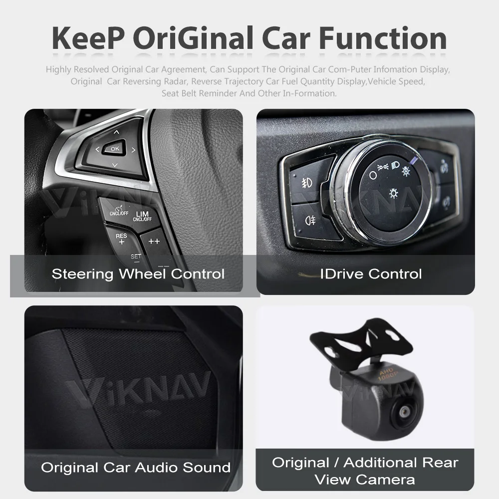 Viknav 13.6 Inch Android Auto Car Radio For Ford Mondeo 2013-2021 Multimedia Player GPS Navigation Head Unit Wireless Carplay