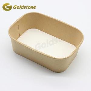 China Rectangular Kraft Paper Bowls Paper Soup Bowls Sustainable Eco Friendly on sale
