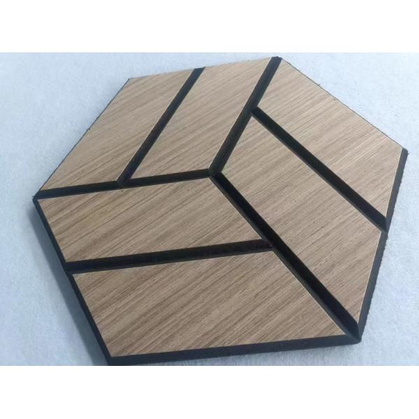 10mm PET Wood Veneer Acoustic Panels Slat Acoustic Decorative Panel No MDF