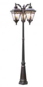 China Outdoor Garden Cast Iron Light Pole Black / Yellow Color ANSI Standard on sale